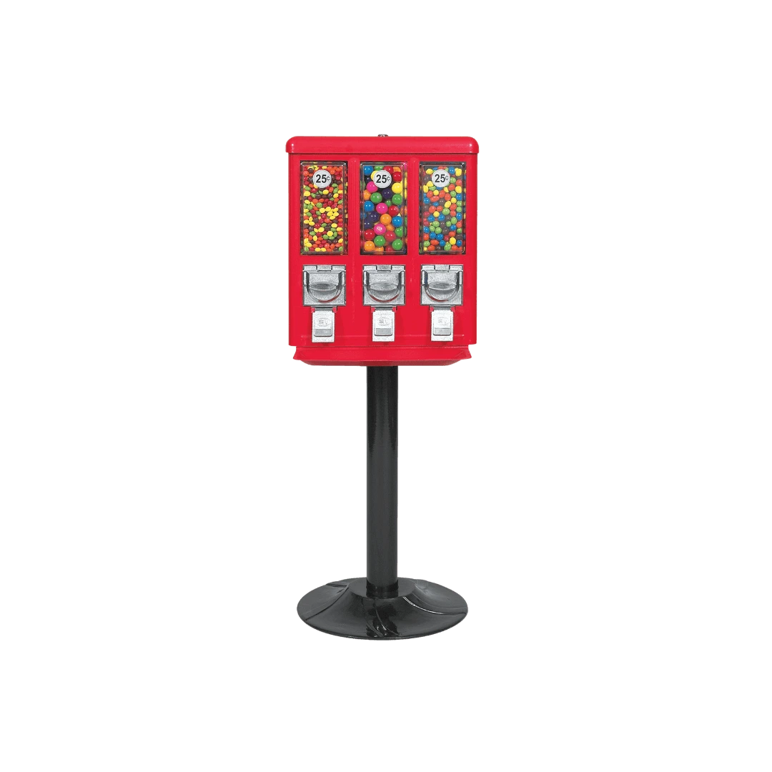 All Metal Triple Vending Machine - Gumball Machine Warehouse