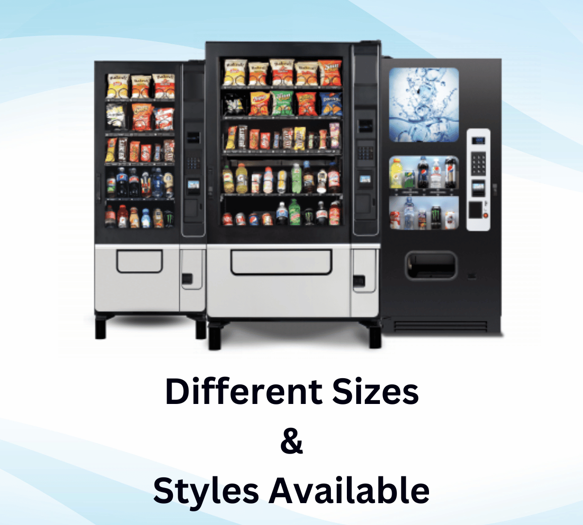SNACK MACHINES COME IN ALL SIZES AND STYLES