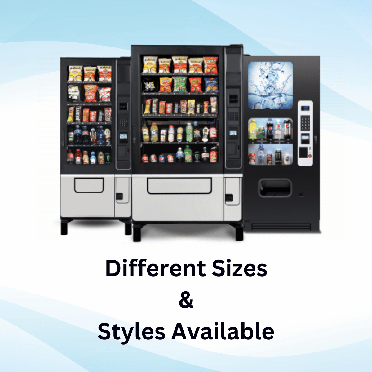 SNACK MACHINES COME IN ALL SIZES AND STYLES