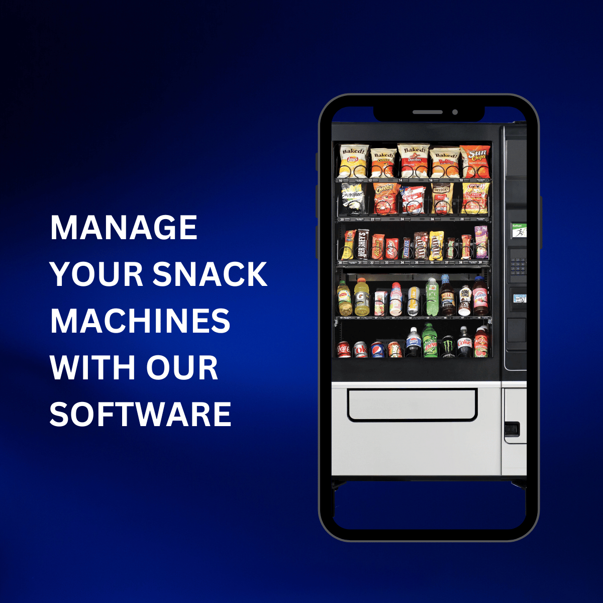 MANAGE YOUR SNACK MACHINES WITH OUR SOFTWARE