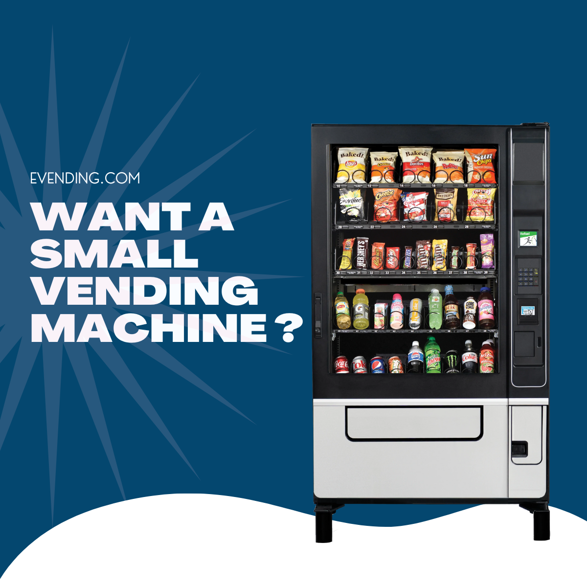 SMALL VENDING MACHINE OFFER SNACKS IN CROWDED ROOMS