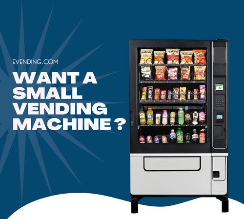 SMALL VENDING MACHINE OFFER SNACKS IN CROWDED ROOMS